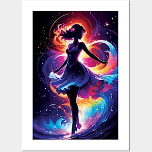 Woman in Galaxy Posters and Art